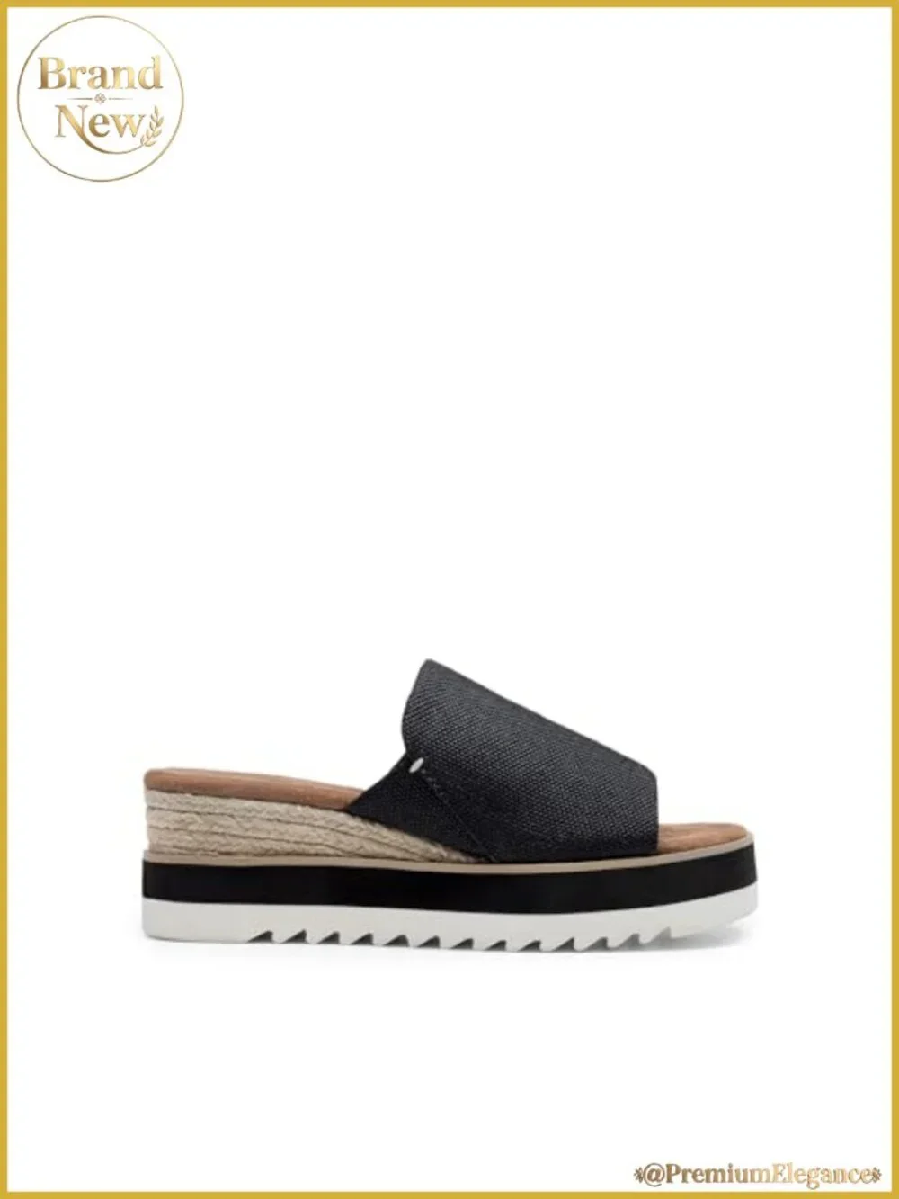 Platform Espadrille Slip-On Sandals Faux Suede Canvas Wedge